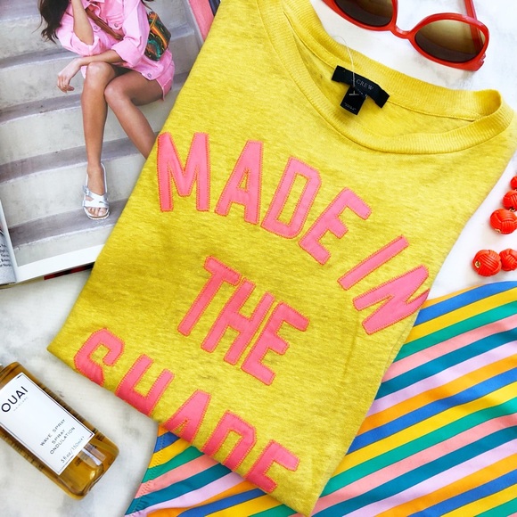 J. Crew Tops - J. Crew Yellow “Made in the Shade” Linen Tee